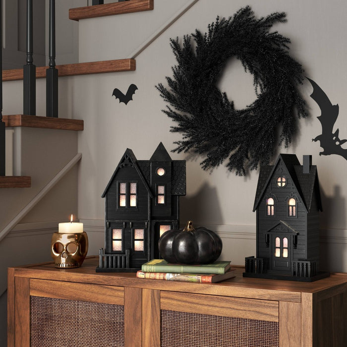 Small Haunted House Figurine Black - Threshold