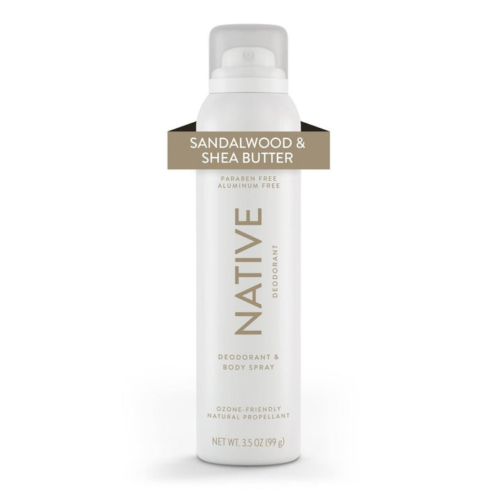 Native Deodorant & Body Spray - Sandalwood & Shea Butter - Aluminum Free - 3.5oz