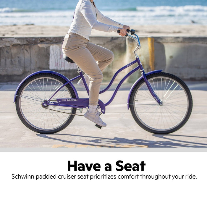 Schwinn Legacy Women's 26" Cruiser Bike - Purple (LOCAL PICKUP ONLY)