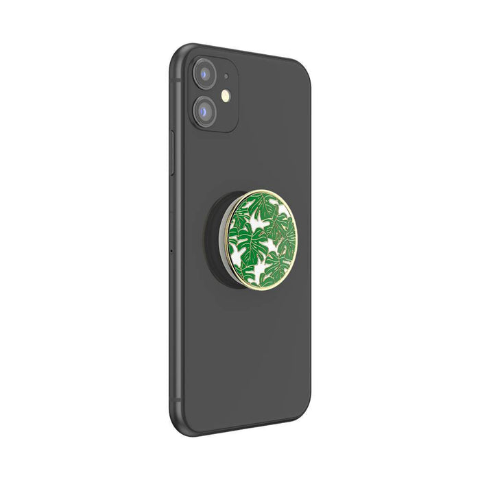 PopSockets PopGrip Enamel Cell Phone Grip & Stand - Monstera