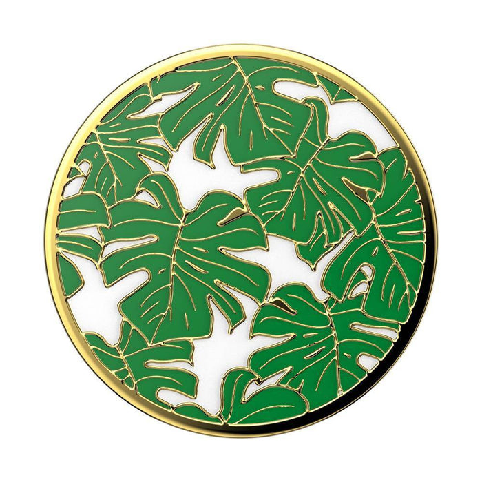 PopSockets PopGrip Enamel Cell Phone Grip & Stand - Monstera