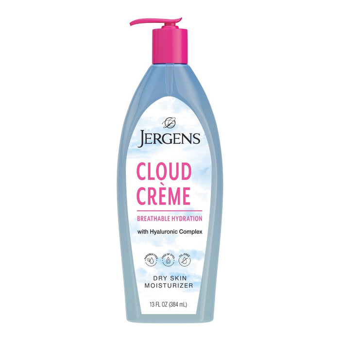 Jergens Cloud Creme Body Moisturizer, Breathable Hydration Body Lotion, Non-Greasy, Fast-Absorbing Fresh - 13 fl oz