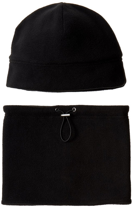 Amazon Essentials Fleece Hat And Gaiter Set, Pack Of 2, Black, One Size
