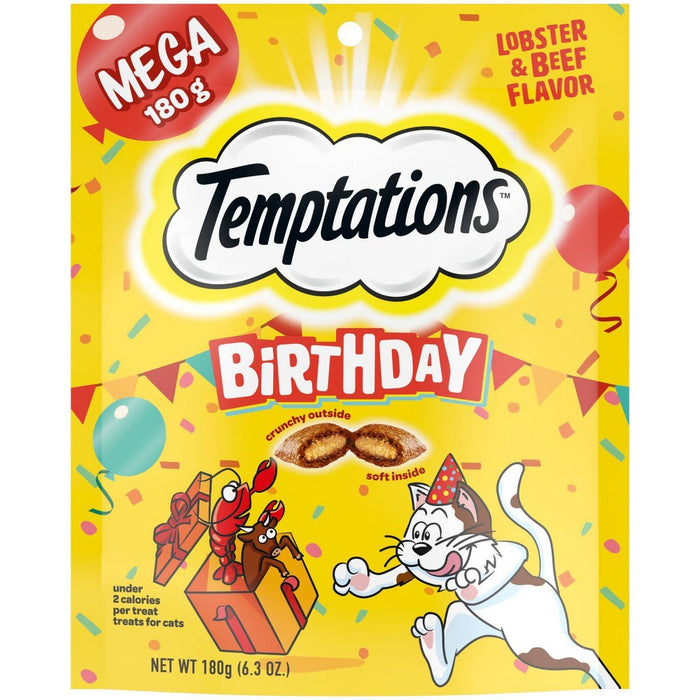 Temptations Birthday Lobster and Beef Cat Treats - 6.3oz