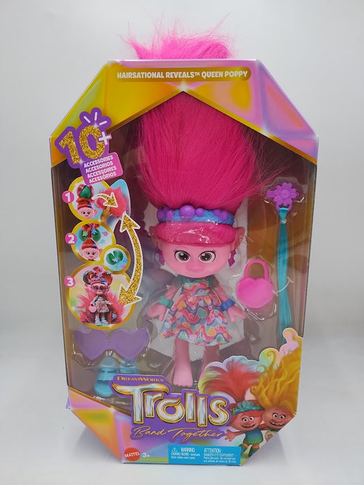 DreamWorks Trolls Band Together Hairsational Reveals Queen Poppy Fashion Doll & 10+ Accessories SEE DETAILS