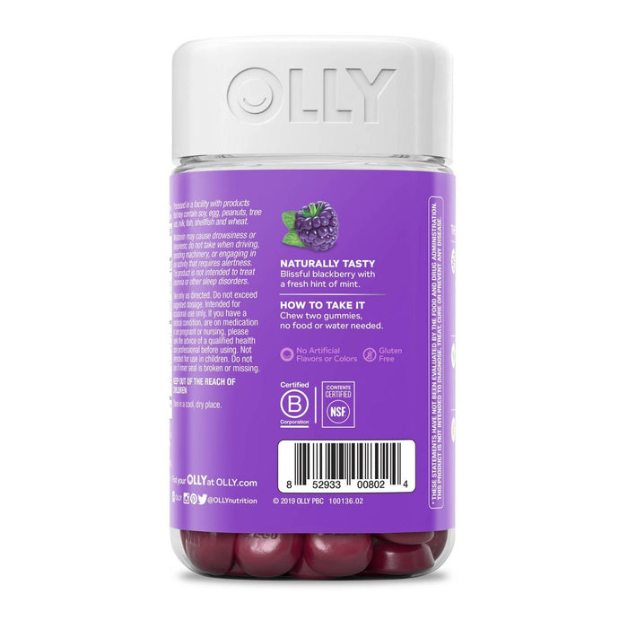 OLLY 3mg Melatonin Sleep Gummies - Blackberry Zen - 70ct