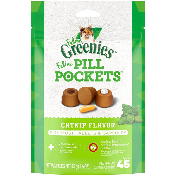 Greenies Pill Pockets Catnip Cat Treats - 1.6oz