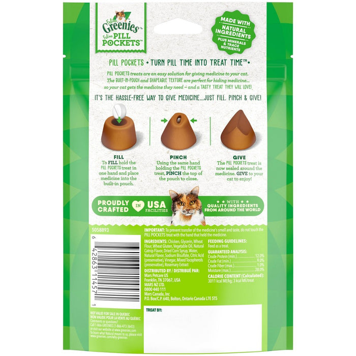 Greenies Pill Pockets Catnip Cat Treats - 1.6oz