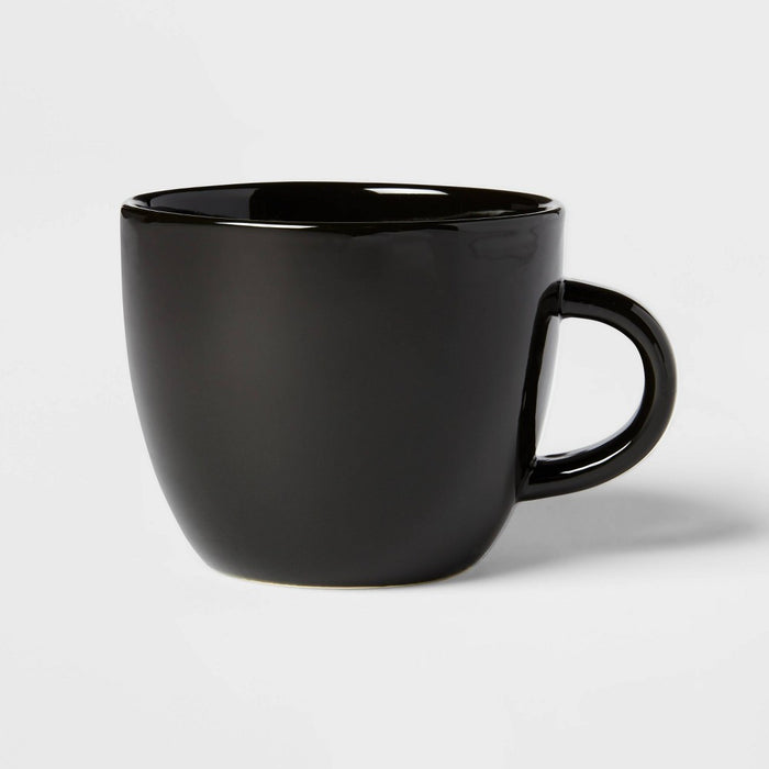 16oz Stoneware Avesta Mug Black - Threshold