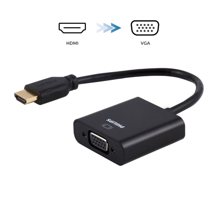 Philips HDMI to VGA Adapter - Black