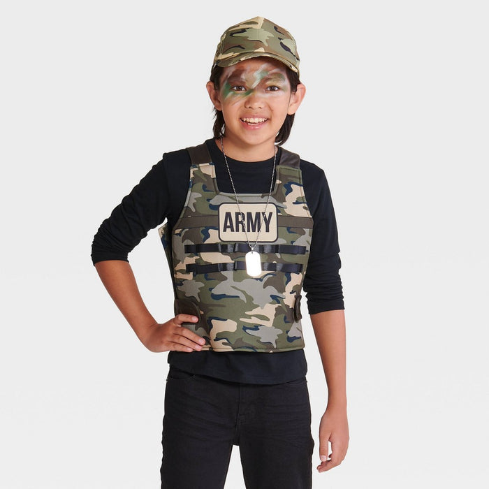 Kids' Army Vest Halloween Costume Kit One Size Fits Most - Hyde & EEK! Boutique