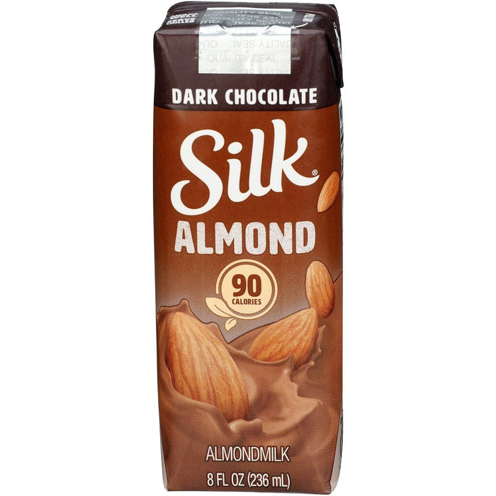 Silk Almond Dark Chocolate Milk - Case of 12 - 8 fl oz