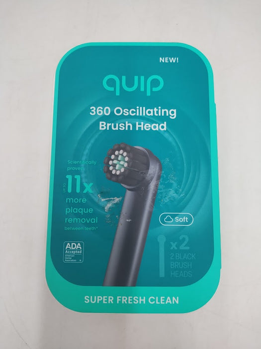quip Oscillating Brush Head Refill Black - 2pk