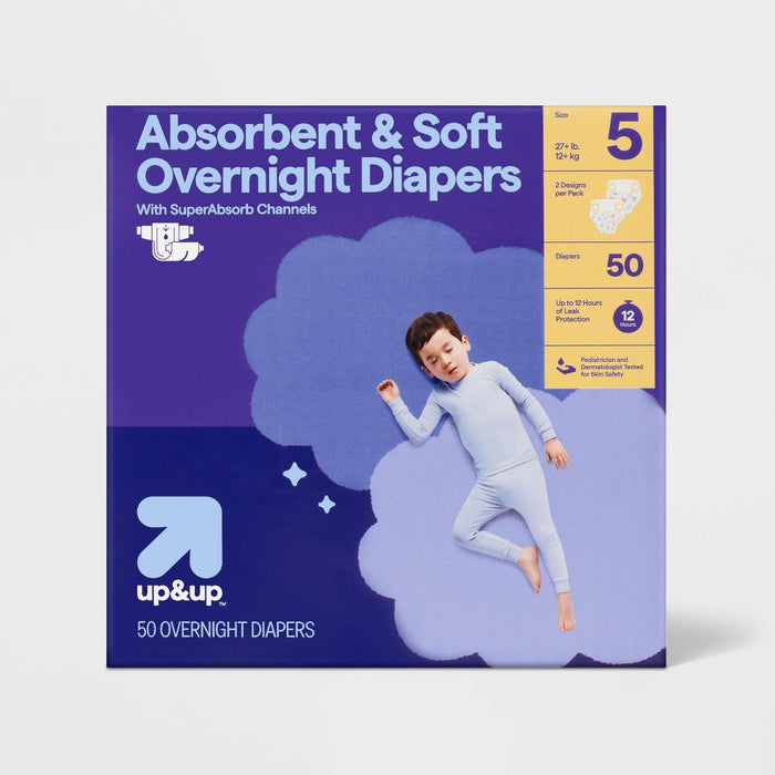 Disposable Overnight Diapers - Size 5 - 50ct - up&up