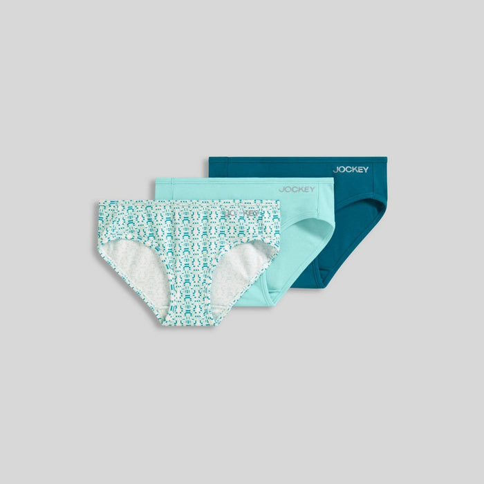 Jockey Generation Girls' 3pk Bikini - Blue XL