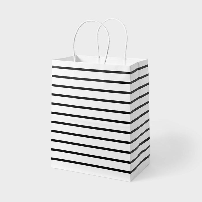 White Striped Small Gift Bag - Spritz
