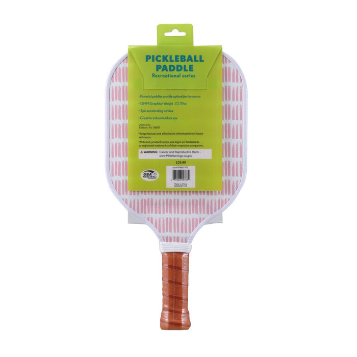 Double Sided Pickleball Paddle - Lemon/Pink Dash