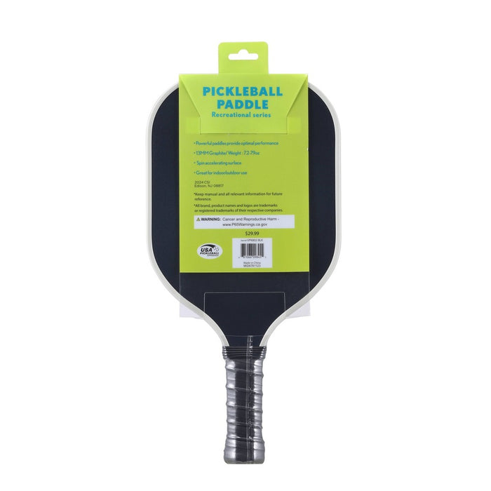 Double Sided Pickleball Paddle - Black/Gray Stripe
