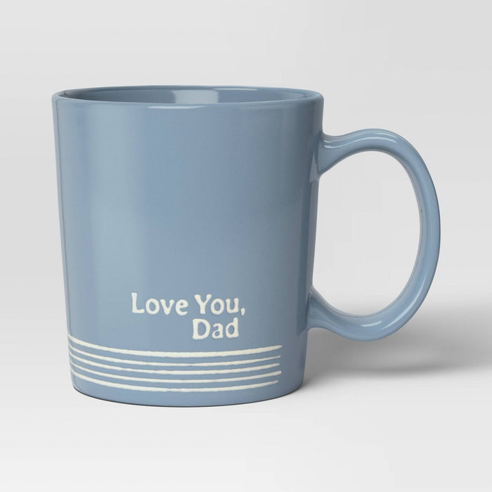 16oz Father's Day Stoneware Love You Dad Mug Blue - Threshold