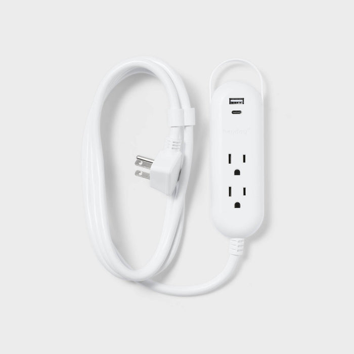 6' Indoor Cord with USB White - Heyday