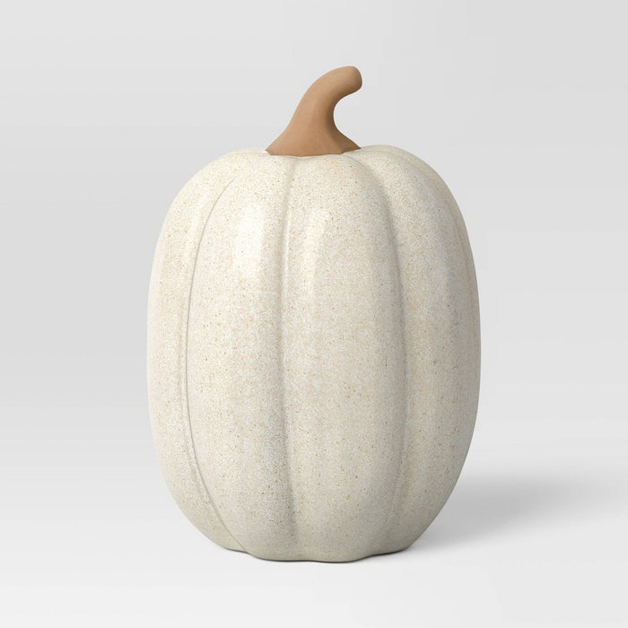 Large Ceramic Pumpkin Figurine Cream - Threshold