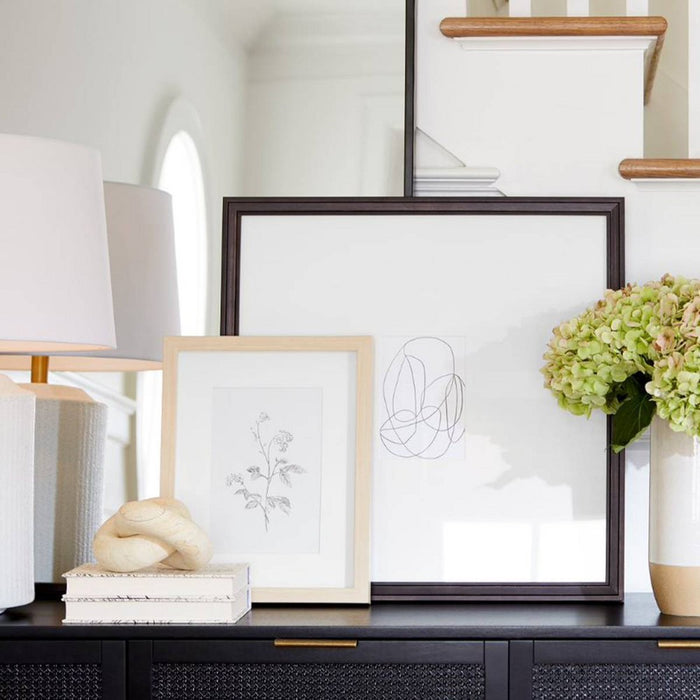 East Bluff Woven Drawer Console Table Black - Threshold designed with Studio McGee: Modern Storage, Metal Hardware (LOCAL PICKUP ONLY)