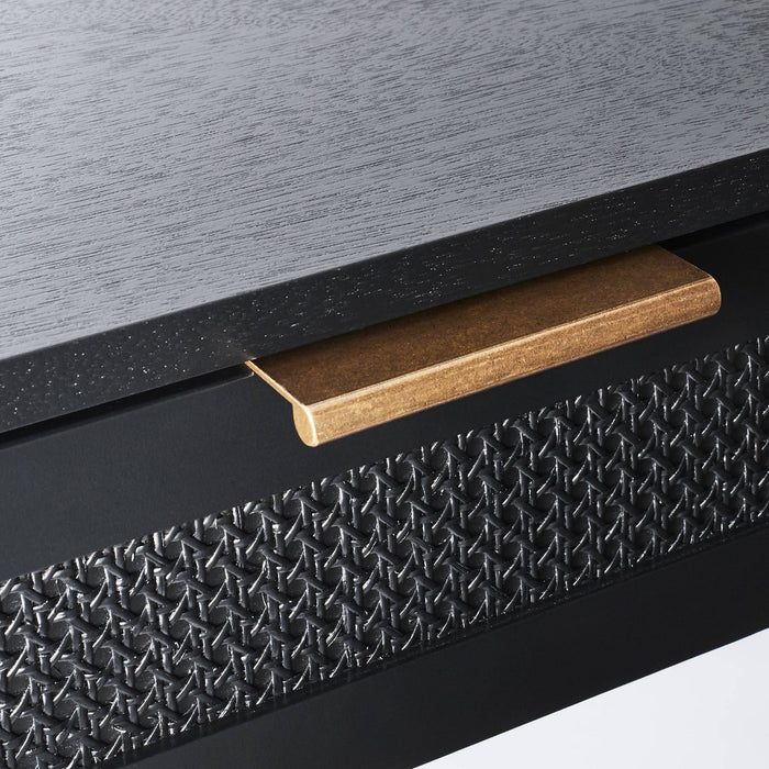 East Bluff Woven Drawer Console Table Black - Threshold designed with Studio McGee: Modern Storage, Metal Hardware (LOCAL PICKUP ONLY)