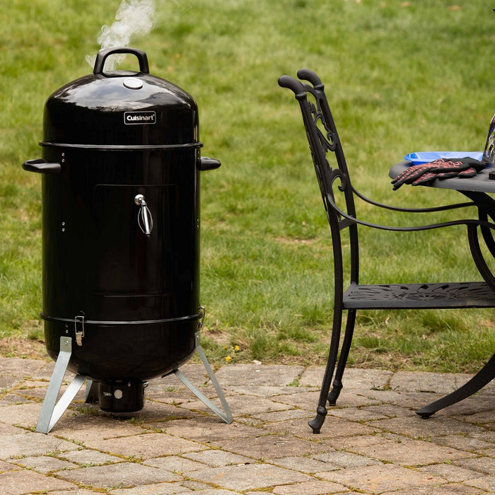 Cuisinart Vertical 18" Charcoal Smoker COS-118 Black: Durable, Easy Temperature Control, Porcelain Bowl (LOCAL PICKUP ONLY)