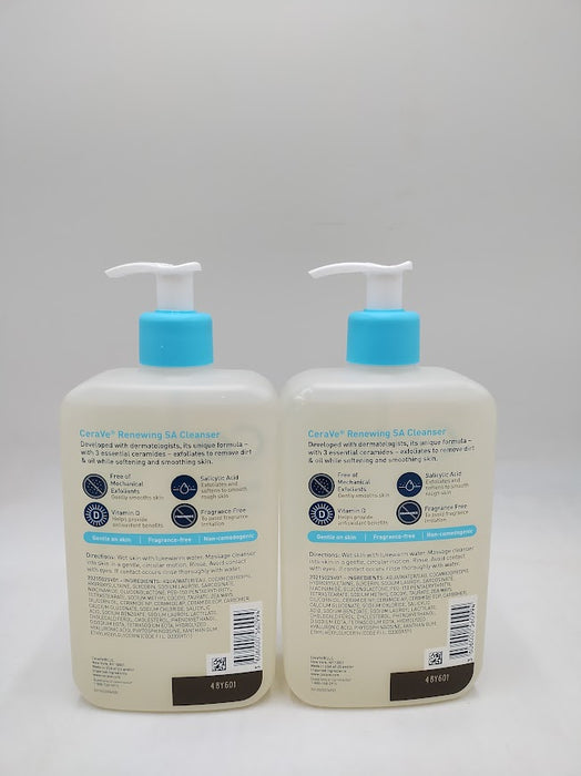 2 PACK CeraVe SA Face Wash Salicylic Acid Cleanse