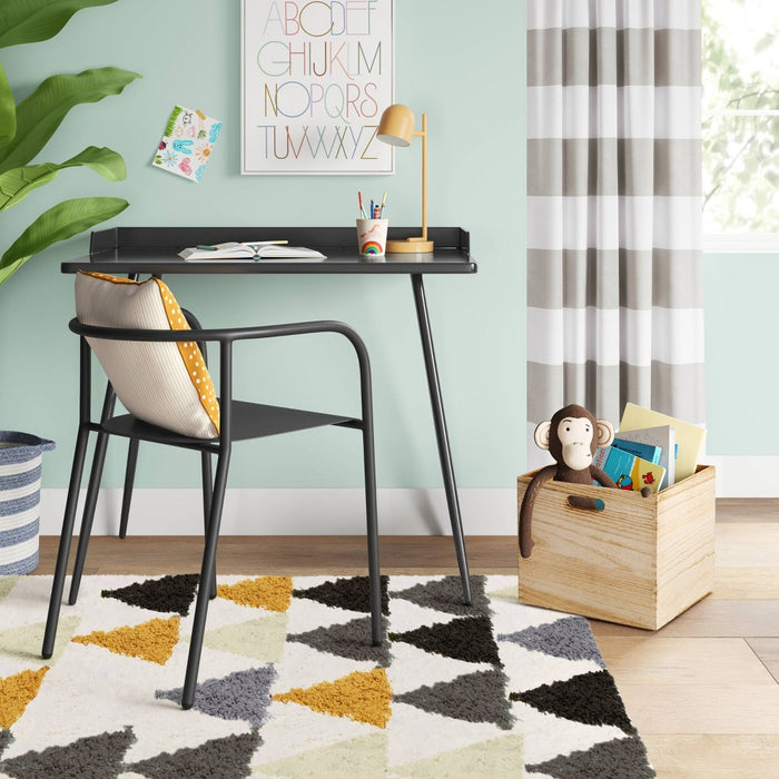 Kids' Metal Desk Chair Black - Pillowfort (LOCAL PICKUP ONLY)