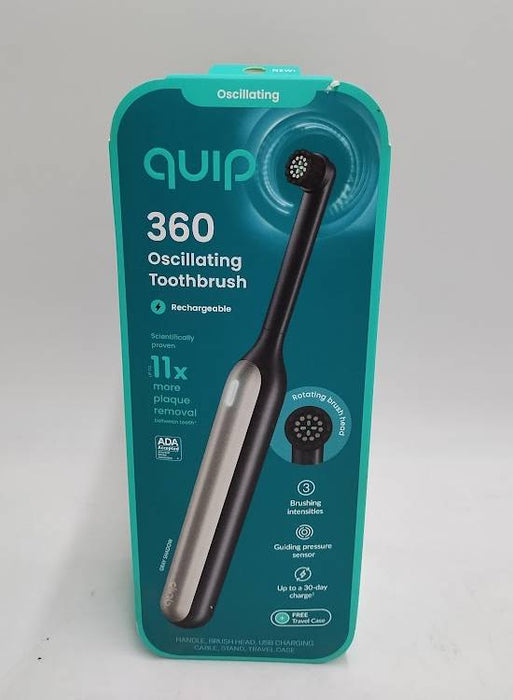 quip 360 Oscillating Rechargeable Electric Toothbrush - Black/Silver