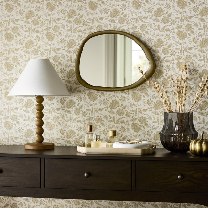 14"x18" Organic Round Mirror - Threshold designed with Studio McGee: Modern Metal Frame, No Assembly Required