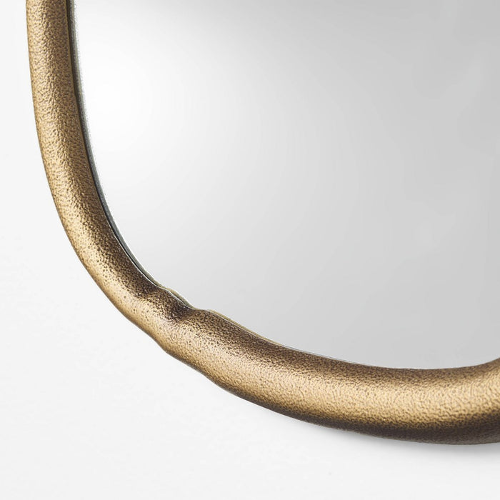 14"x18" Organic Round Mirror - Threshold designed with Studio McGee: Modern Metal Frame, No Assembly Required