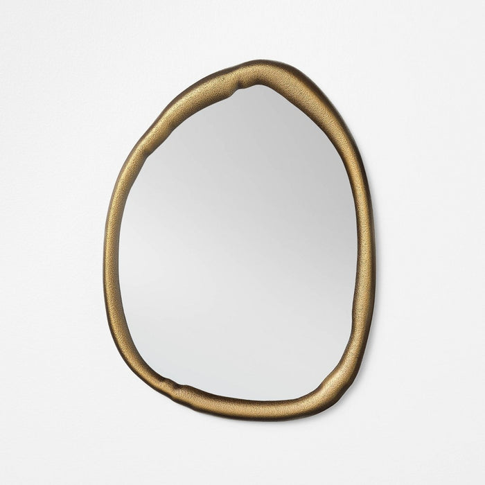 14"x18" Organic Round Mirror - Threshold designed with Studio McGee: Modern Metal Frame, No Assembly Required