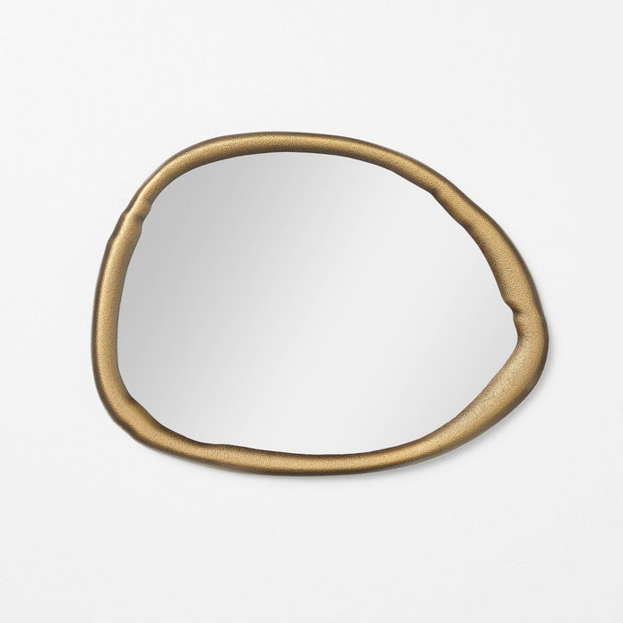 14"x18" Organic Round Mirror - Threshold designed with Studio McGee: Modern Metal Frame, No Assembly Required