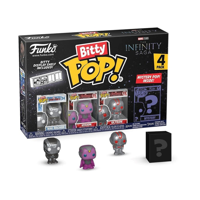 Funko POP! Bitty: Marvel - War Machine, Vision, Ultron, Mystery Pop 4pk
