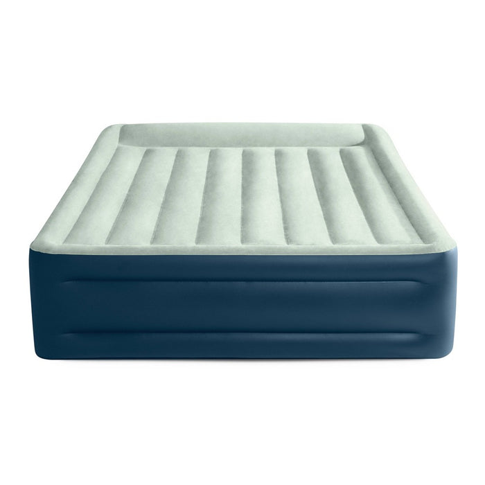 Intex Elevated 18" Pillow Rest Queen Air Mattress with Internal Pump - Off-White/Blue (LOCAL PICKUP ONLY)