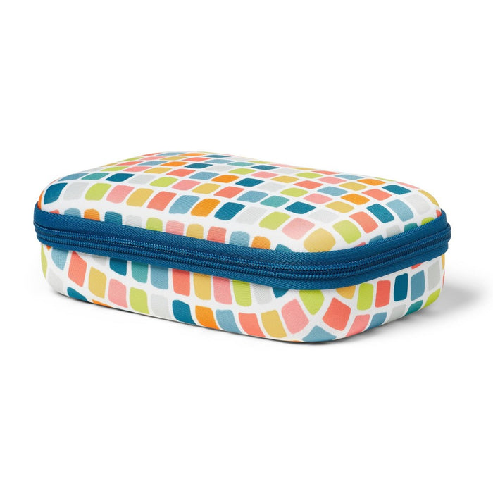 Hard Sided Fabric Pencil Case Color Block - up&up