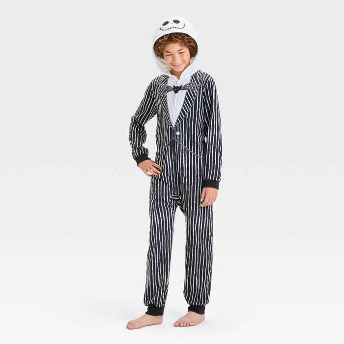 Kids' The Nightmare Before Christmas Jack Skellington Halloween Matching Family Union Suit - Black L
