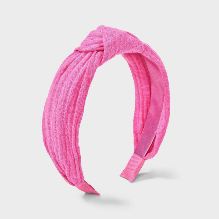 Girls' Gauze Top Knot Headband - Cat & Jack Pink