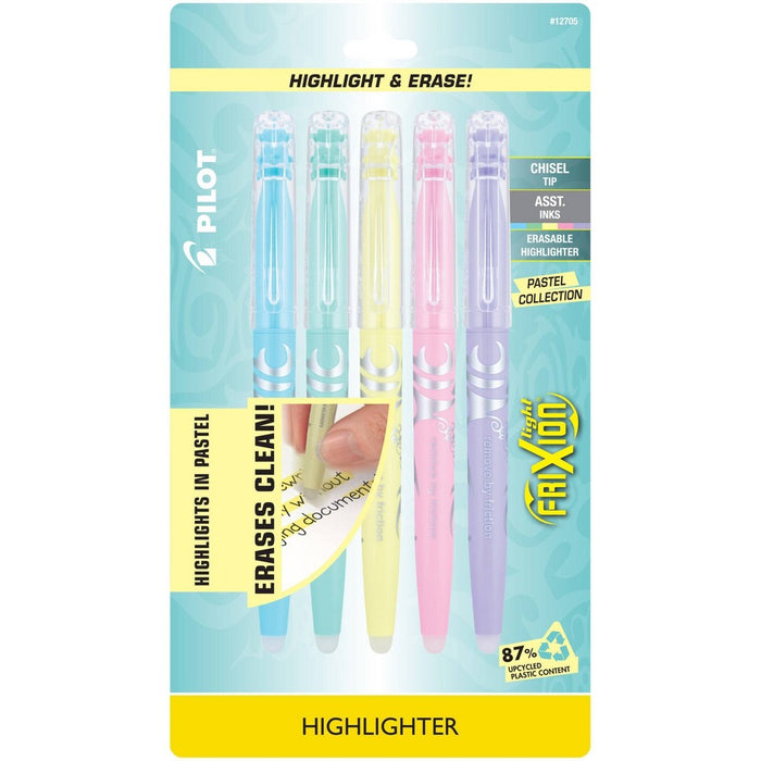 Pilot 5ct FriXion Light Pastel Erasable Highlighters Chisel Tip Assorted Inks