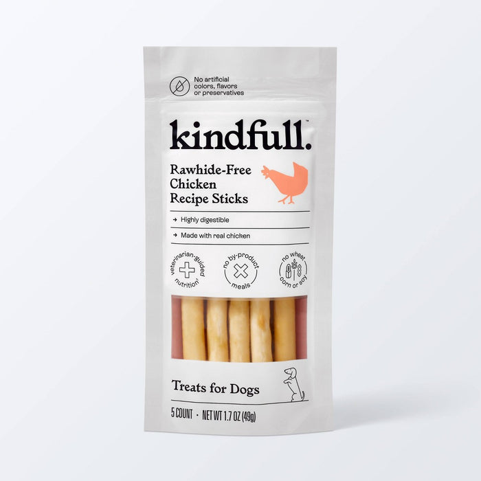 Rawhide-Free Chicken Recipe Stick Dog Treat - 1.75oz/5ct - Kindfull