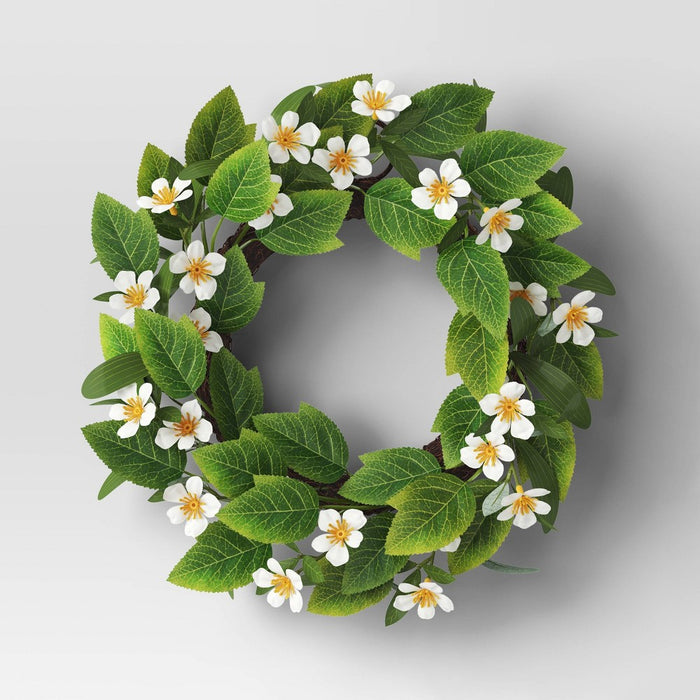 12" Spring Floral Wreath - Threshold
