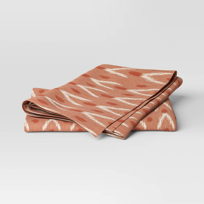 Geometric Print Cloth Napkin Rust Orange - Threshold