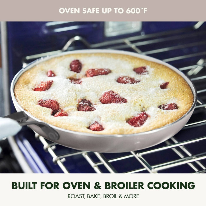 GreenPan Nova 7pc Ceramic Nonstick Aluminum Cookware Set Cloud Gray with Black Stainless Steel Handles (LOCAL PICKUP ONLY)