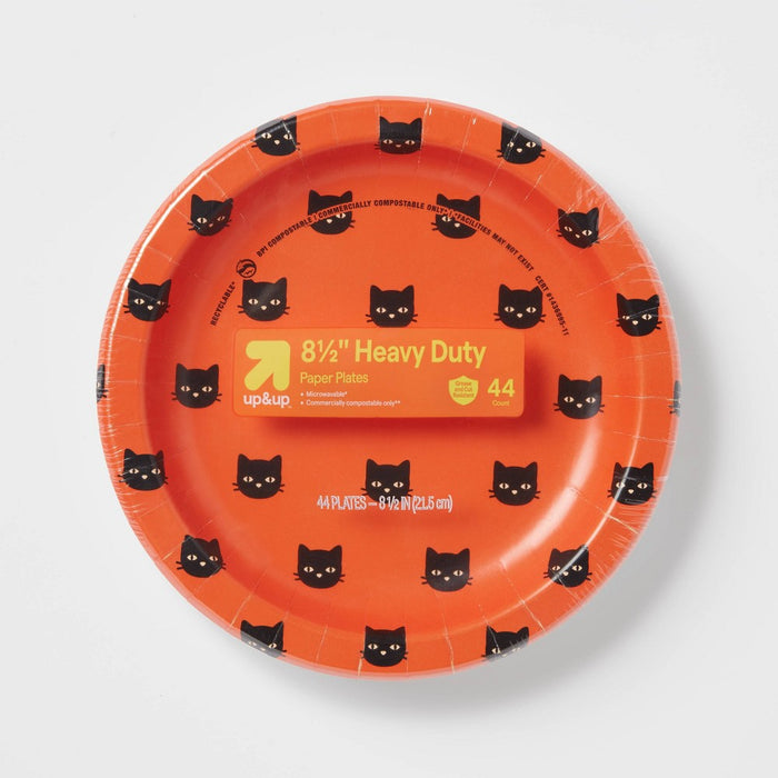 Halloween Disposable Plate 8.5" - Cats - 44ct - up&up