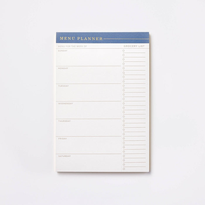 52 Page Special Rule Undated Weekly Menu Planner Blue Top - Threshold