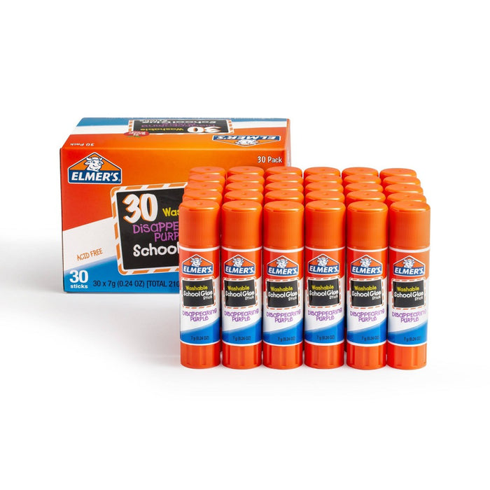 Elmer's 30ct Disappearing Washable Glue Sticks Purple