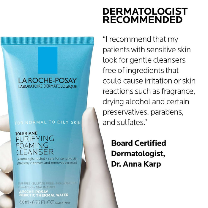 La Roche Posay Toleriane Purifying Foaming Face Cleanser - 1.69 fl oz