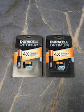 LOT OF 2Duracell Optimum AAA Batteries - 4pk Alkaline Battery LOT OF 2